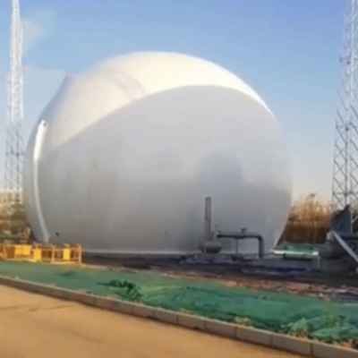 ক্ষয়রোধী বিশেষ PES PVC PDFE উপাদান সহ ডাবল মেমব্রেন বায়োগ্যাস হোল্ডার