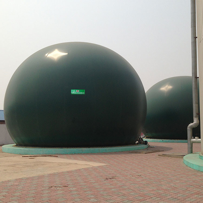 বায়োগ্যাস প্লান্টে সবুজ PDFE ডাবল মেমব্রেন বায়োগ্যাস হোল্ডার গ্যাস হোল্ডার
